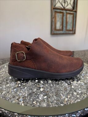 Bzees Brown Slip-On Buckle Casual Shoes